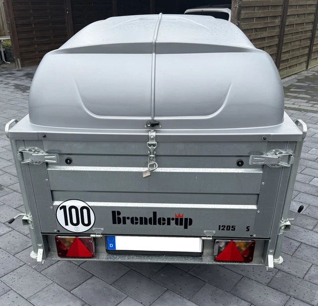 Rimorchio Brenderup 1205S XL con coperchio – 750 kg – Sponde da 55 cm