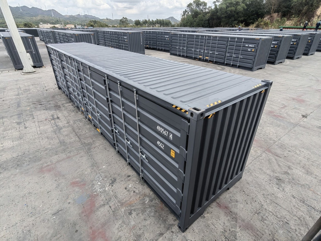 Container 40 piedi HC Open Side / Side Door (apertura laterale), pari al nuovo, 7035, 7015