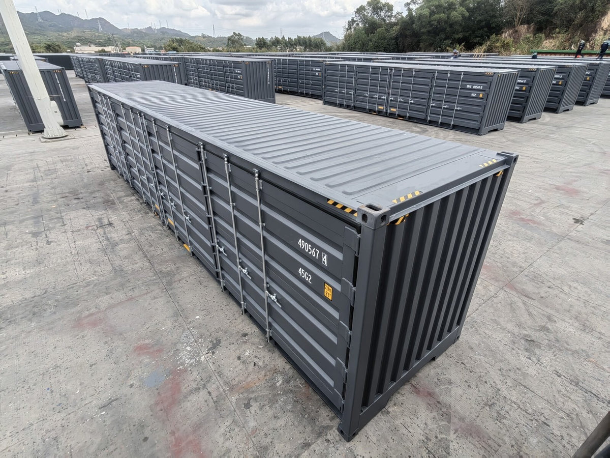 Container 40 piedi HC Open Side / Side Door (apertura laterale), pari al nuovo, 7035, 7015
