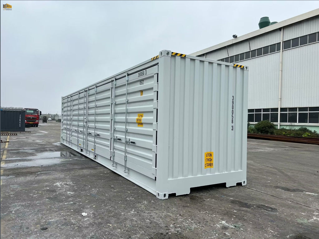 Container 40 piedi HC Open Side / Side Door (apertura laterale), pari al nuovo, 7035, 7015