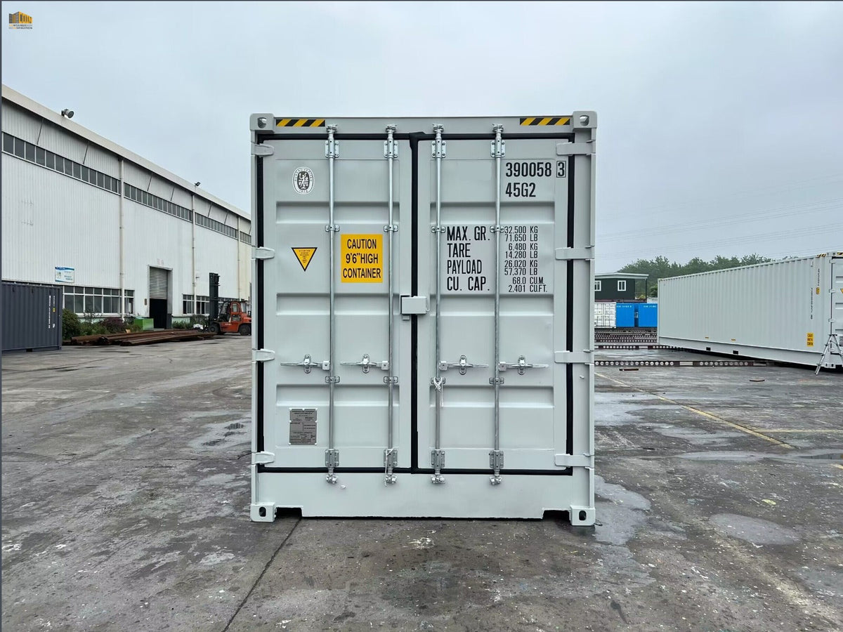 Container 40 piedi HC Open Side / Side Door (apertura laterale), pari al nuovo, 7035, 7015