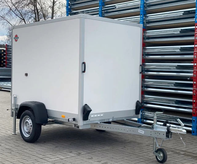 Rimorchio Stema con cassone per auto, non frenato, 214x132 cm, 750 kg, 80 km/h