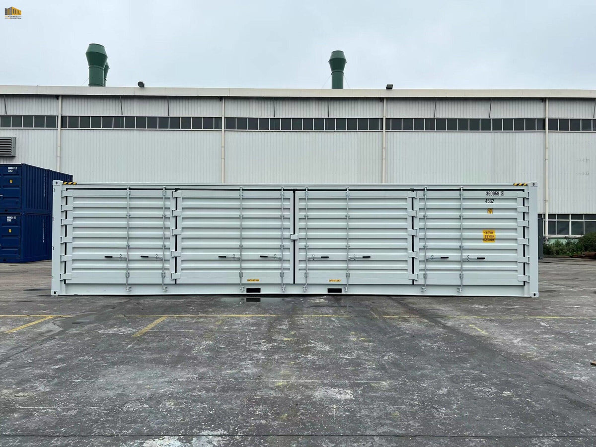 Container 40 piedi HC Open Side / Side Door (apertura laterale), pari al nuovo, 7035, 7015