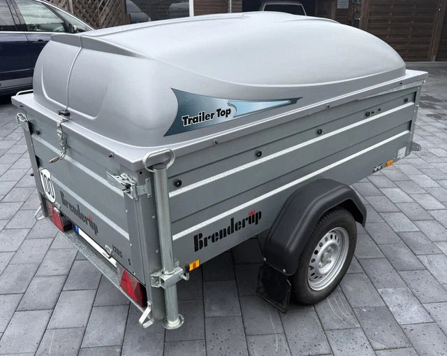 Rimorchio Brenderup 1205S XL con coperchio – 750 kg – Sponde da 55 cm