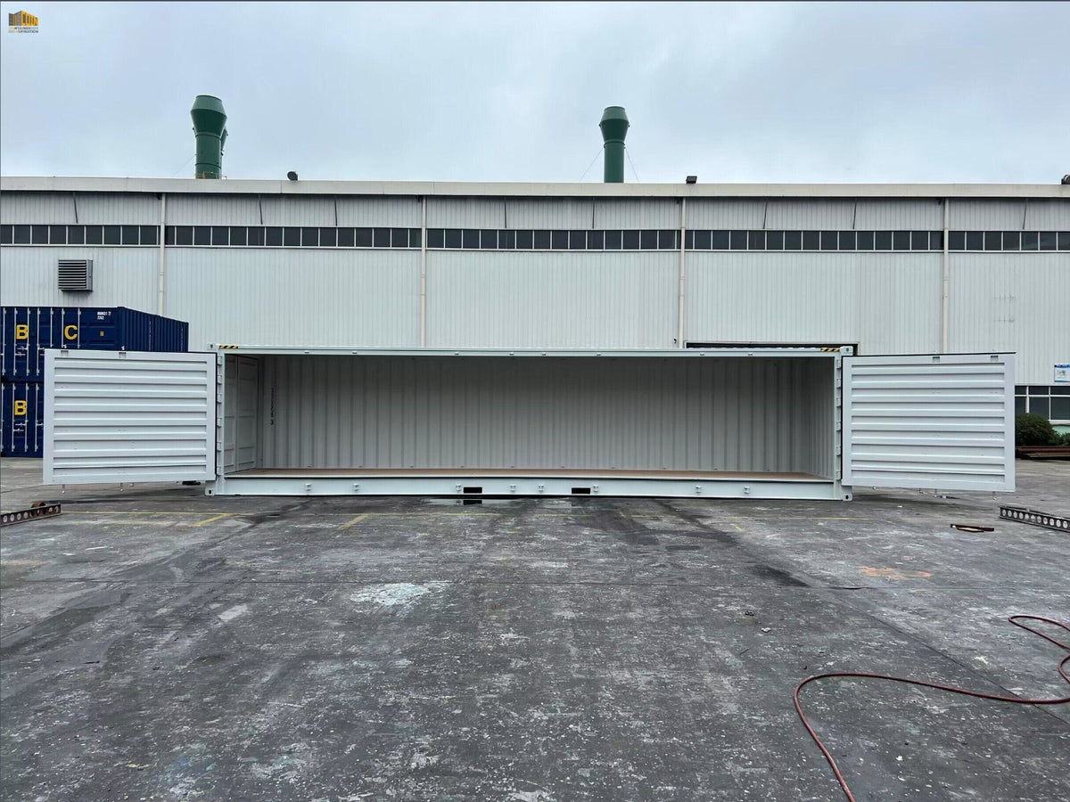 Container 40 piedi HC Open Side / Side Door (apertura laterale), pari al nuovo, 7035, 7015
