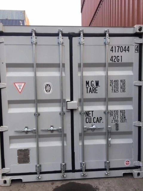 Container marittimo 40' DV (standard) pari al nuovo, colore RAL 7035 – container da stoccaggio / container marittimo