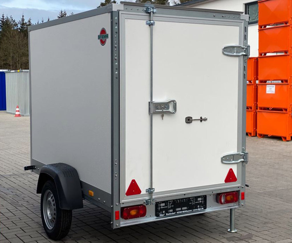 Rimorchio chiuso Stema per auto, non frenato, 255x132 cm, 750 kg, 80 km/h