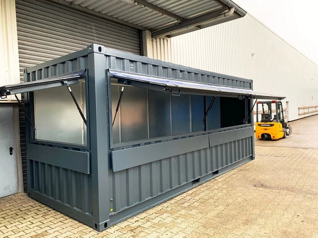 Chiosco/Container di vendita da 20 piedi, nuovo (adatto per fiere, mercati, stand, ecc.)